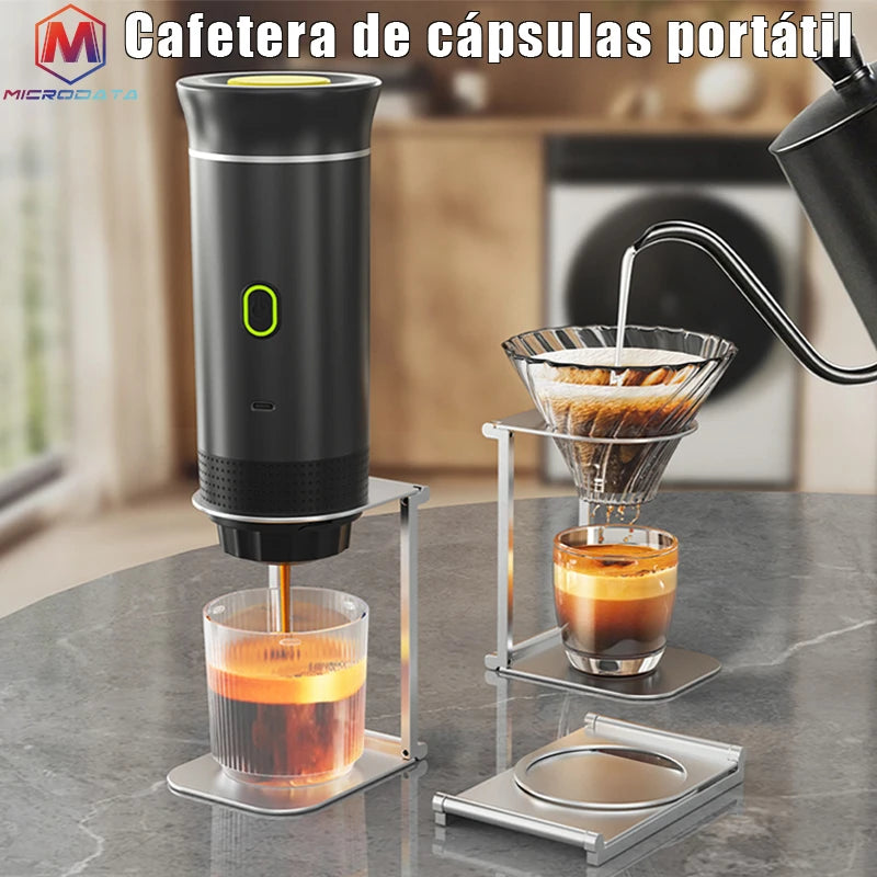 Portable Electric Espresso Maker - Cordless 3-in-1 Coffee Pot for Travel and Car Use
