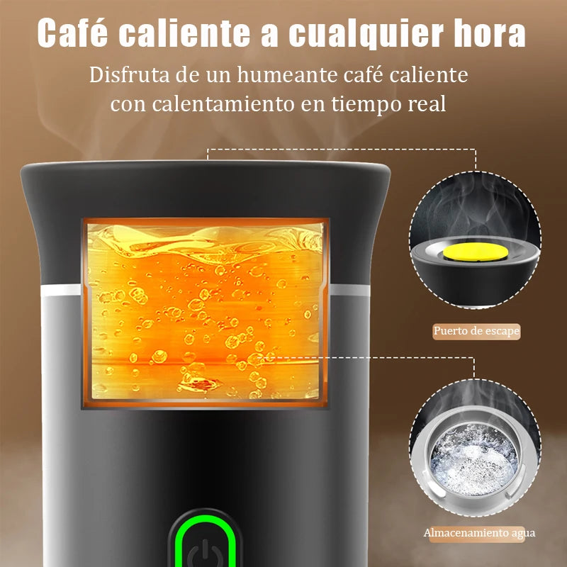 Portable Electric Espresso Maker - Cordless 3-in-1 Coffee Pot for Travel and Car Use