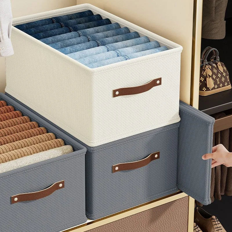 1PC Oxford Clothing and Toy Storage Box Basket Clothes Storage Uncovered Bottom Sweater Sock Bedroom Odorless Storage Cabinet