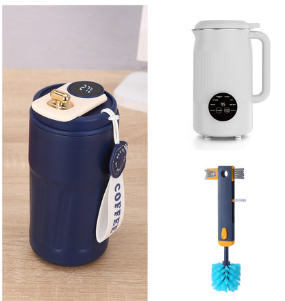 Smart Digital Thermal Bottle Portable Coffee Mug Stainless Steel Water Bottle In-Car Insulated Cup Keep Cold Vacuum Flasks 450Ml