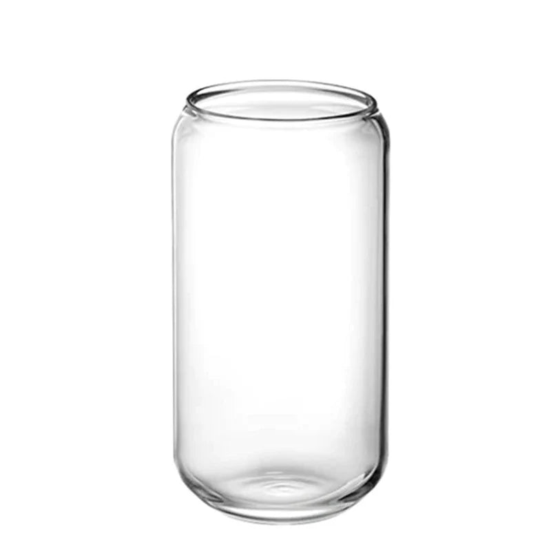 Set of 4 Reusable 470ml Glass Beer Mugs with Straws and Wooden Lids, Includes Straw Brush for Iced Coffee and Juice